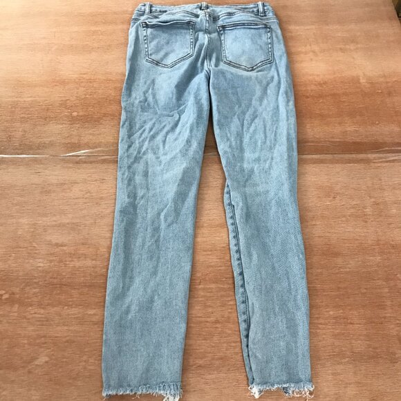 Monkey Ride Original Vintage Jean Women 13/31 Blue Mid Rise Distressed Destroyed - Picture 2 of 11